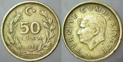 TÜRKİYE CUMHURİYETİ 50 LİRA 1989.