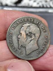 İtalya 1861 Yılı 5 Centesimi