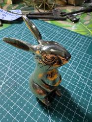 Pirinç Dekoratif Tavşan Biblo