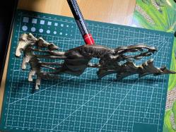 Pirinç Geyik Figürlü Dekoratif Duvar Askısı / Obje