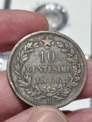 İtalya 1866 Yılı 10 Centesimi