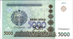 ÖZBEKİSTAN 5000 SOM ÇİL