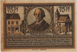 *** ALMANYA 75 PFENNİG 1921 NOTGELD-KREUZBURG-YUKARI SİLEZYA. ÇİL(-)