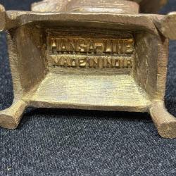 Pirinç Nandi Figürlü Mumluk – Hindistan, Modern Dönem