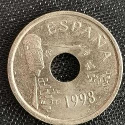 İSPANYA  1998     25   PESETAS   HATIRA  CEUTA
