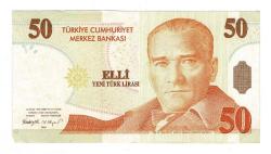 8.Emisyon 1.Tertip 50 Yeni Türk Lirası (50 YTL) Seri C44 - ÇÇT TCK10216
