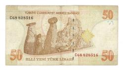 8.Emisyon 1.Tertip 50 Yeni Türk Lirası (50 YTL) Seri C68 - ÇT TCK10218