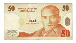 8.Emisyon 1.Tertip 50 Yeni Türk Lirası (50 YTL) Seri C68 - ÇT TCK10218