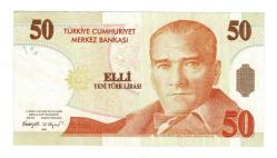 8.Emisyon 1.Tertip 50 Yeni Türk Lirası (50 YTL) Seri E38 - ÇÇT TCK10220