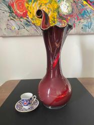 İTALYAN MURANO VAZO SOMMERSO DEV BOYDA NADİR BULUNUR