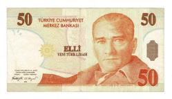 8.Emisyon 1.Tertip 50 Yeni Türk Lirası (50 YTL) Seri F55 - ÇT+ TCK10221