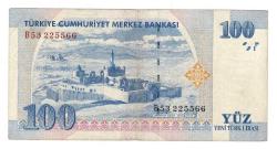 8.Emisyon 1.Tertip 100 Yeni Türk Lirası (100 YTL) Seri B53 22-55-66 - ÇT+  TCK10226