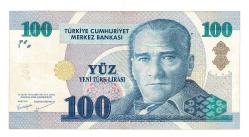 8.Emisyon 1.Tertip 100 Yeni Türk Lirası (100 YTL) Seri B69...222 - ÇÇT  TCK10227