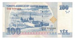 8.Emisyon 1.Tertip 100 Yeni Türk Lirası (100 YTL) Seri C51 - ÇÇT  TCK10232