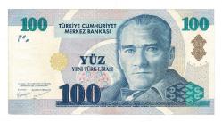 8.Emisyon 1.Tertip 100 Yeni Türk Lirası (100 YTL) Seri C51 - ÇÇT  TCK10232