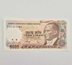 5000 TL Büyük Mevlana  7 Emisyon  Çil +