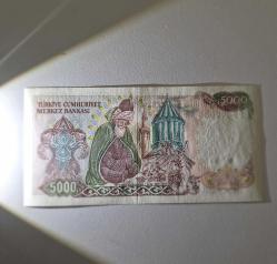 5000 TL Büyük Mevlana  7 Emisyon  Çil +
