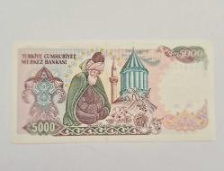 5000 TL Büyük Mevlana  7 Emisyon  Çil +