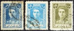 +++ İRAN ŞAH RIZA PEHLEVİ     1942   3 ÇEŞİT   - DAMGALI
