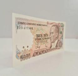 5000 TL Büyük Mevlana  7 Emisyon  Çil +