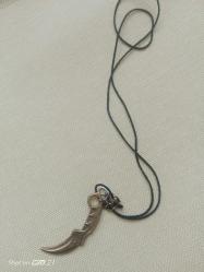 Hançer motifli, Çanakkale işi, pirinç kolye