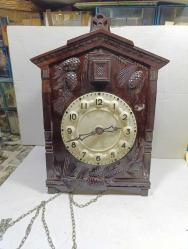 RF49----SSCB RUSYA 1940/50 ARASI ÜRETİM ÖN KAPAĞI BAKALİT GUGUKLU SAAT--SARKACI YOK-ARIZALI OLABİLİR