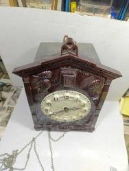 RF49----SSCB RUSYA 1940/50 ARASI ÜRETİM ÖN KAPAĞI BAKALİT GUGUKLU SAAT--SARKACI YOK-ARIZALI OLABİLİR