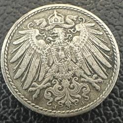 Almanya 5 Pfennig 1911. Darphane işareti 