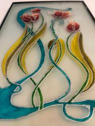 Eskilerden cam boyama tablo