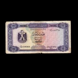 LİBYA (1972) - 1/2 Dinar (Temiz 6,0/10)