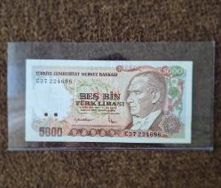 5000 TL Büyük ıMevlana  7 Emisyon  Çil -