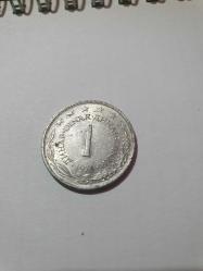 Yugoslavy 1 Dinar özel basım Birleşmiş milletler gıda ve tarım örgütü FAO anısına