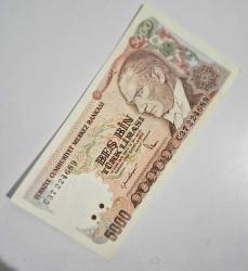 5000 TL Büyük ıMevlana  7 Emisyon    Çil -