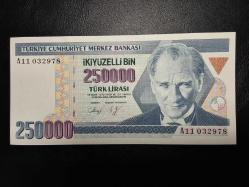 7. EMİSYON 250 BİN TÜRK LİRASI A 11 032978  ÇİL TCB 2101