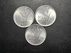 1976 YILINA AİT 3 ADET  MADENİ 10 KURUŞ  ÇA (+) TCB 1917