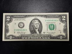 2017 A 2 DOLAR YEŞİL MÜHÜR ABD KAĞIT PARASI ÇİL  ABD 2144