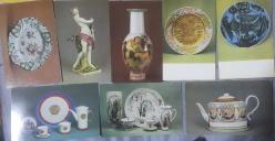 18. Yüzyıl İngiliz Porselenleri SOVYET RUSYA basımı 21 Adet Kartpostal  Art postcards English Porcelaine 18th Century postcards 1978  Leningrad'daki (günümüzde St. Petersburg) dünyaca ünlü Hermitage Müzesi