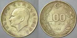 TÜRKİYE CUMHURİYETİ 100 LİRA 1988.