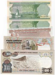 6.EMİSYON 10-10-20-50 ve 100 LİRA ÇİL-5 ADET FIRSAT LOTU