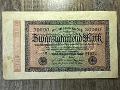 Almanya 20.000 Mark 1923. 20000