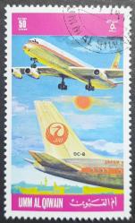 Efemera - 1976 Umm Al Quwain (Ümmü'l-Kayveyn)  Pan American World Airways'e (Pan Am) ait bir Boeing 727 10 Dırham  BÜYÜK Boy Pul Damgalı Pul Koleksiyonu Tematik Pul Uçak Pul - kitantik - kitaLog