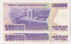 7.EMİSYON L64 SERİSİ 500.000 LİRA ÇİL-2 ADET- SERİ TAKİPLİ