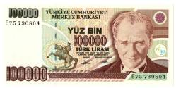 7.EMİSYON 100.000 LİRA SERİ E75 ÇİL