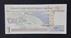 8 EMİSYON 1 YTL A01 ÇİL SERİ BAŞI 01*90 KAĞIT PARA