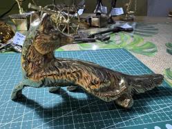 Pirinç Tilki Figürlü Dekoratif Obje