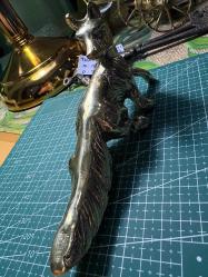 Pirinç Tilki Figürlü Dekoratif Obje