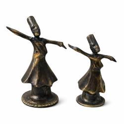 LOT.11 » Pirinç Semazen Figürlü Dekoratif Obje (2’li Set)