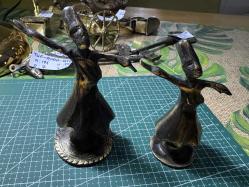 Pirinç Semazen Figürlü Dekoratif Obje (2’li Set)