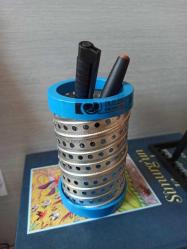 promasyon metal masa üstü kalemlik & 11 cm