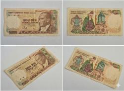 5000 Türk Lirası Mevlana  potre 7 Emisyon